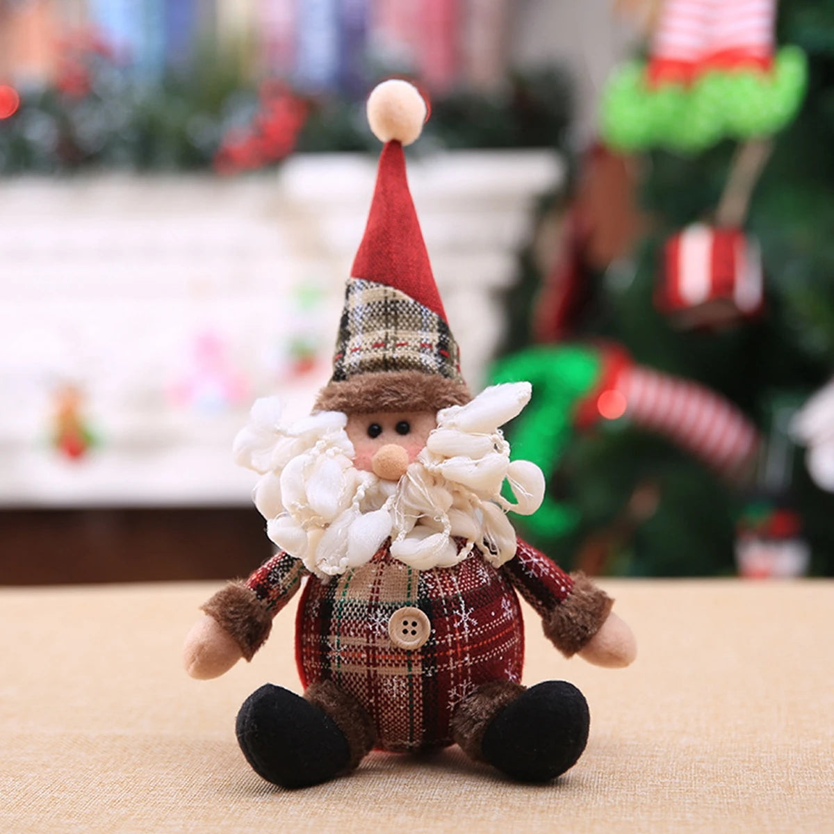 Santa Claus Doll Chirstmas Decorations Home 2024 Decor Table Elk Doll Christmas Ornaments Xmas Navidad Gifts Happy New Year 2025