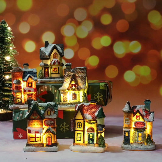 Christmas House Light Decorations For Home Ornaments Kids Xmas Gift New Year Navidad Decor Bedroom Night Light With Battery