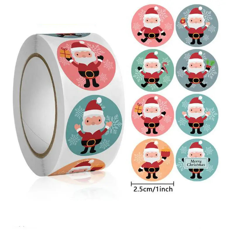 Christmas gift stickers decorative sealing sticker Merry Christmas Reward Self-adhesive labels Children's Day party