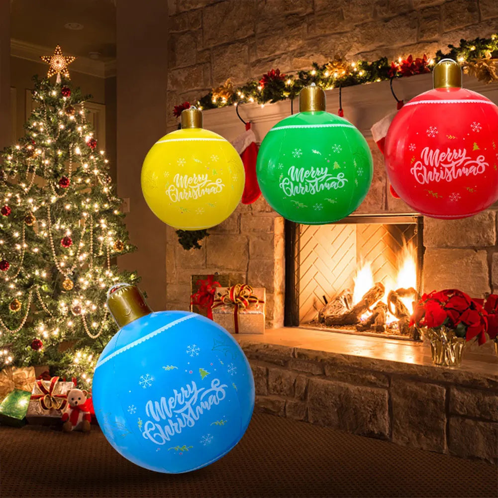 24 Inch PVC Inflatable Christmas Ball Outdoor Christmas Decorations New Years Christmas Ornaments Christmas Decorations Ball