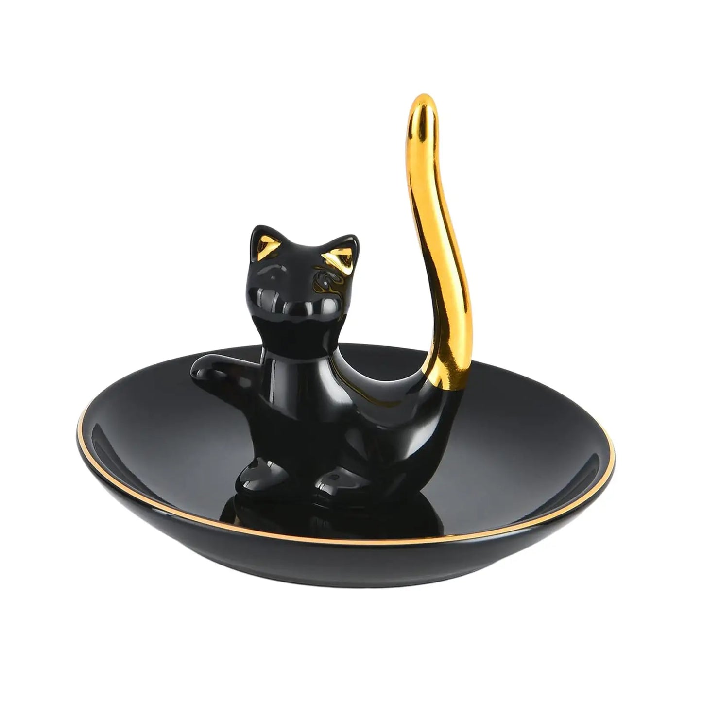 Cat Ring Holder Kitten Ring Stand Ring Dish Jewelry Storage Tray for Rings Bracelets Necklace Earrings Valentine's Day Gifts