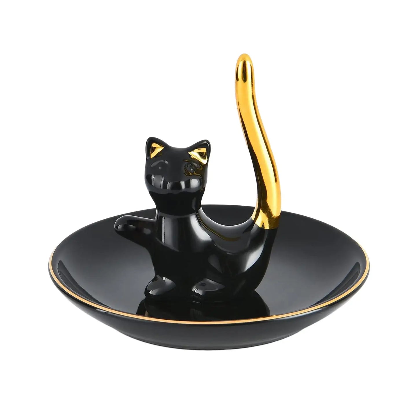 Cat Ring Holder Kitten Ring Stand Ring Dish Jewelry Storage Tray for Rings Bracelets Necklace Earrings Valentine's Day Gifts