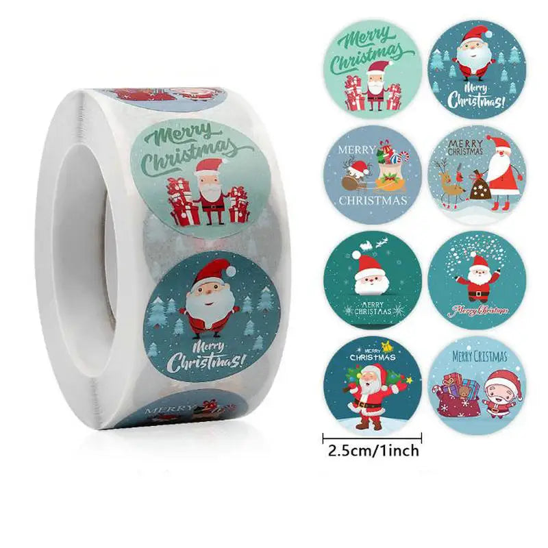 Christmas gift stickers decorative sealing sticker Merry Christmas Reward Self-adhesive labels Children's Day party