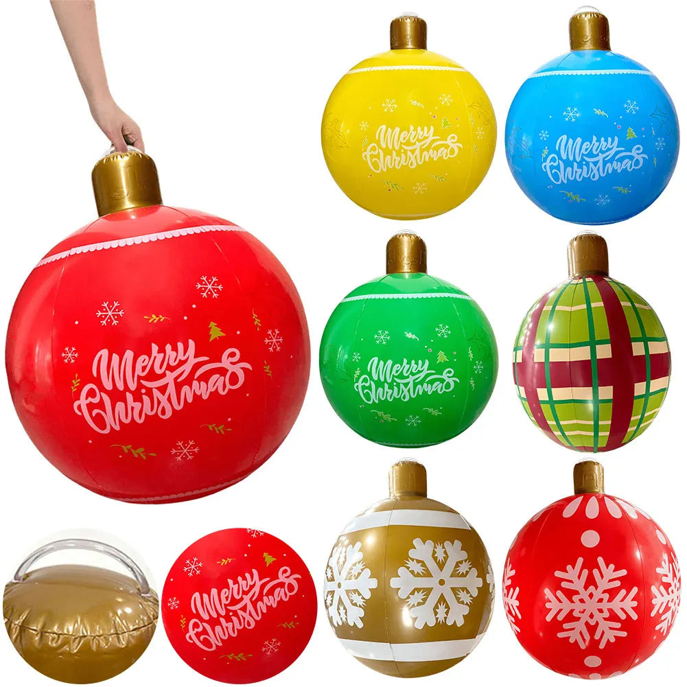 24 Inch PVC Inflatable Christmas Ball Outdoor Christmas Decorations New Years Christmas Ornaments Christmas Decorations Ball