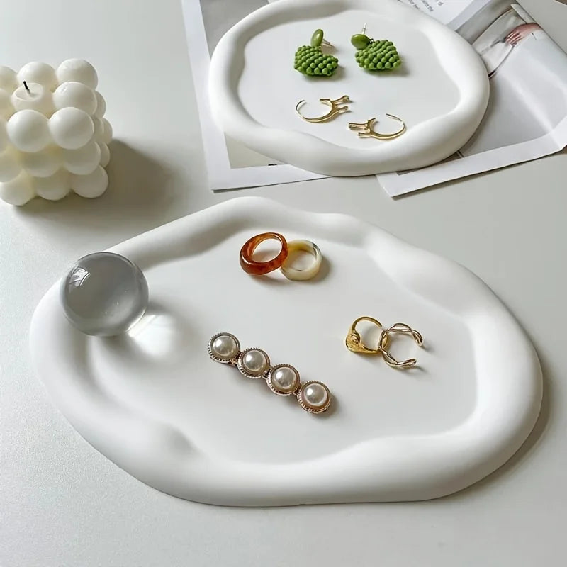 Creative Cloud Tray Silicone Mold Gypsum Ceramic Plate Jewelry Decoration DIY Cement Resin Mold Household Jewelry Storage Tray