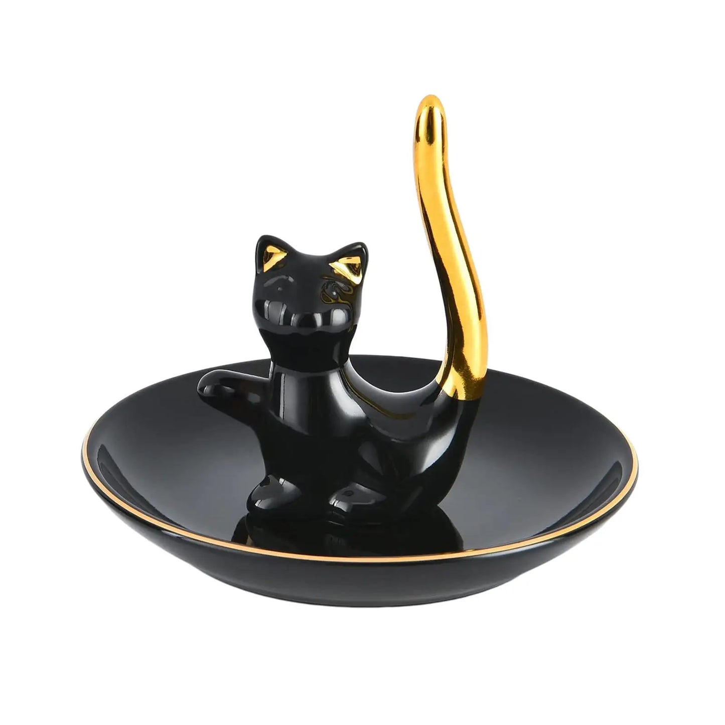 Cat Ring Holder Kitten Ring Stand Ring Dish Jewelry Storage Tray for Rings Bracelets Necklace Earrings Valentine's Day Gifts